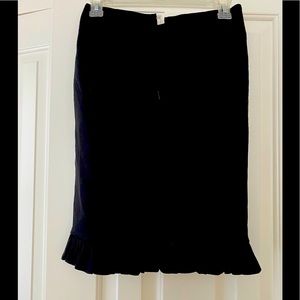 BEBE black Pencil Skirt with ruffle